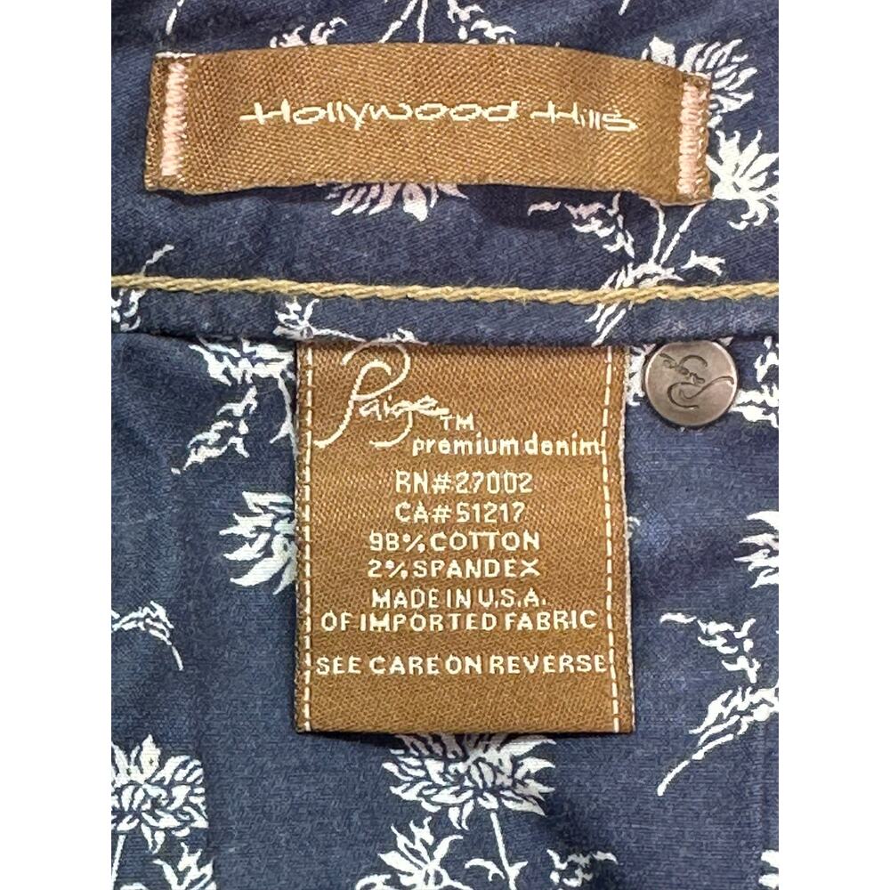 PAIGE Premium Lowrise Hollywood Hills Bootcut Jeans Dark Wash USA Made Size 29 - Picture 6 of 12